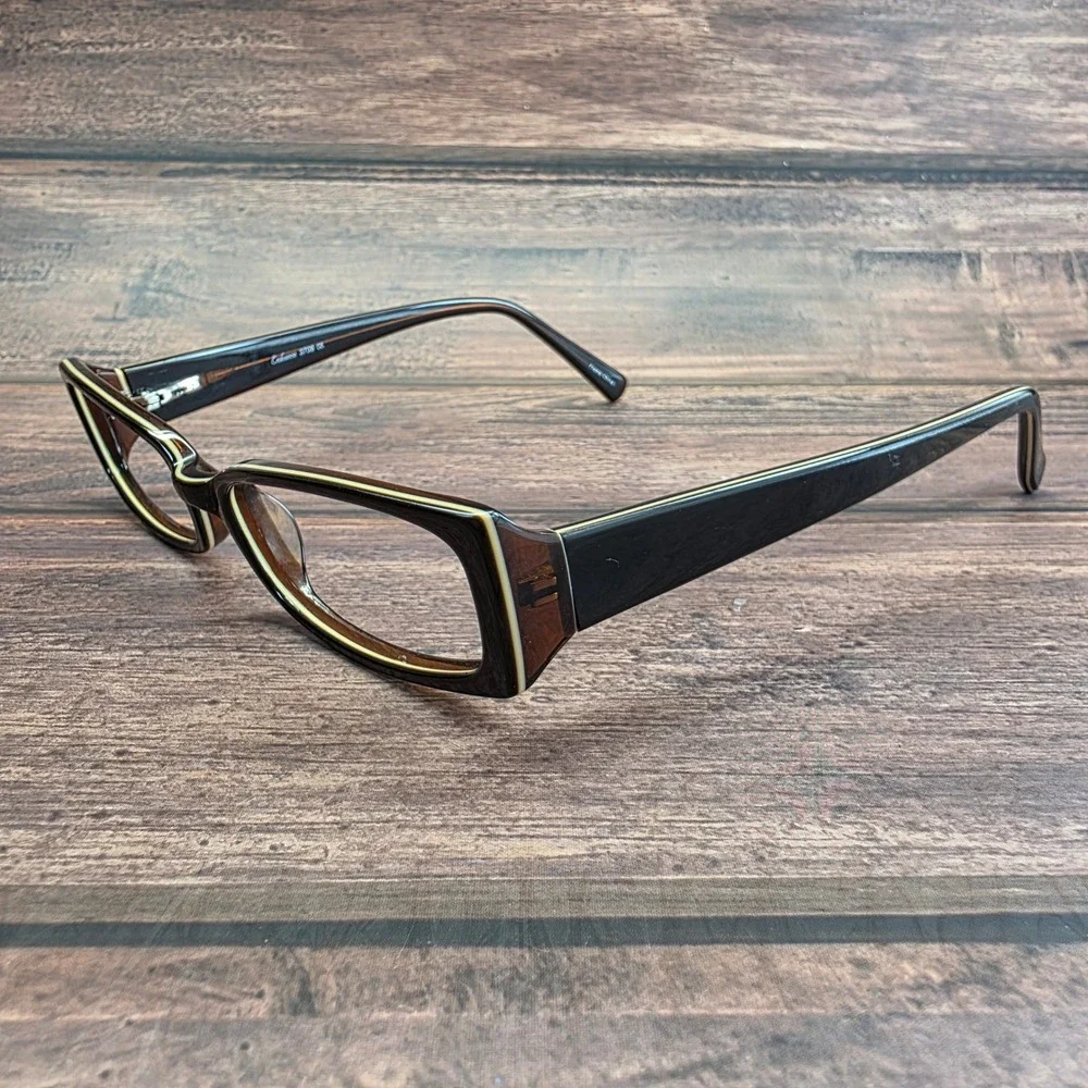 Enhance 3709 Brown Rectangle Eyeglass Frames 51/16/140 Womens